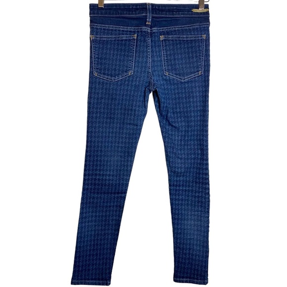 Pilcro and the Letterpress Anthro Houndstooth Print Serif Skinny Ankle Jeans 28 - Picture 2 of 15